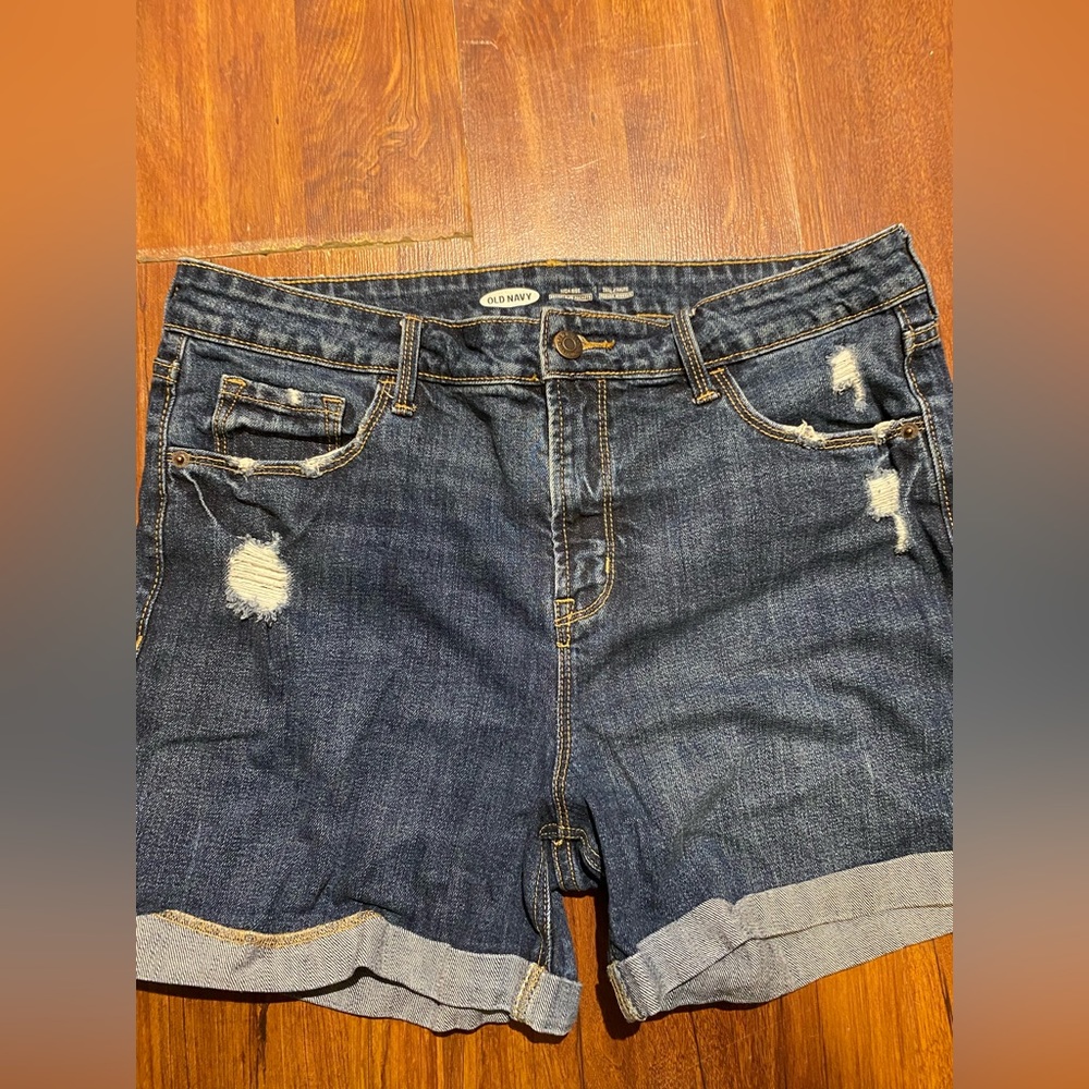 High Rise Jean Shorts